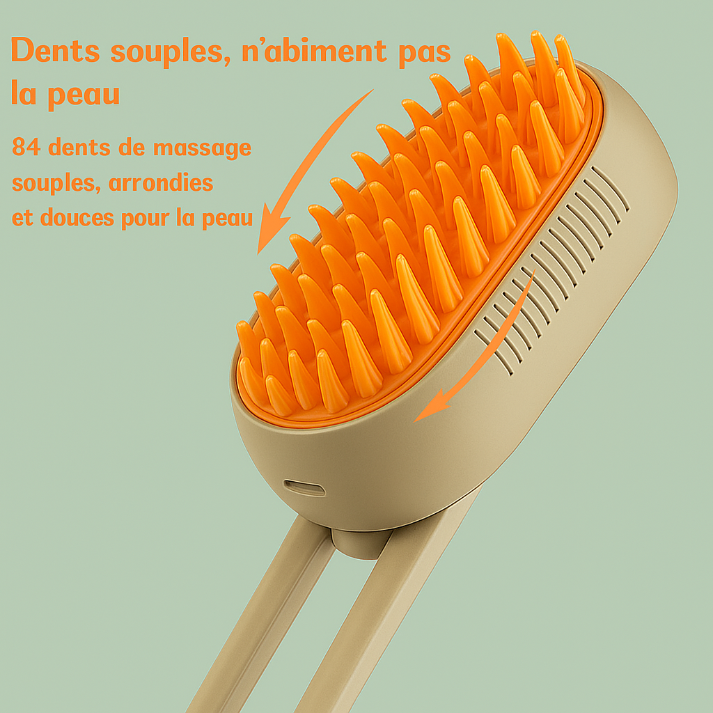Brosse Chauffante Anti-Stress pour Chiens – Massage Relaxant & Réduction de l’Anxiété