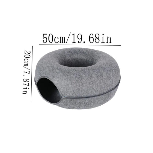 Cocon Douillet 2-en-1 pour Chat – Nid Confort et Cachette Ludique