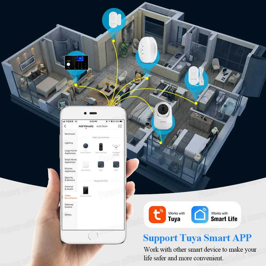 Caméra de Surveillance Intelligente 4K – 8MP UHD avec Suivi Automatique, Vision Nocturne & Effet Anti-Stress