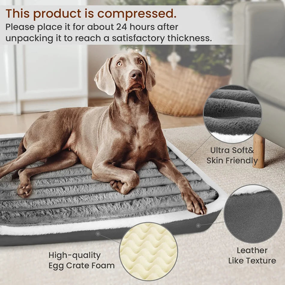 Coussin Orthopédique Ultra-Doux pour Chien – Anti-Stress, Moelleux et Lavable