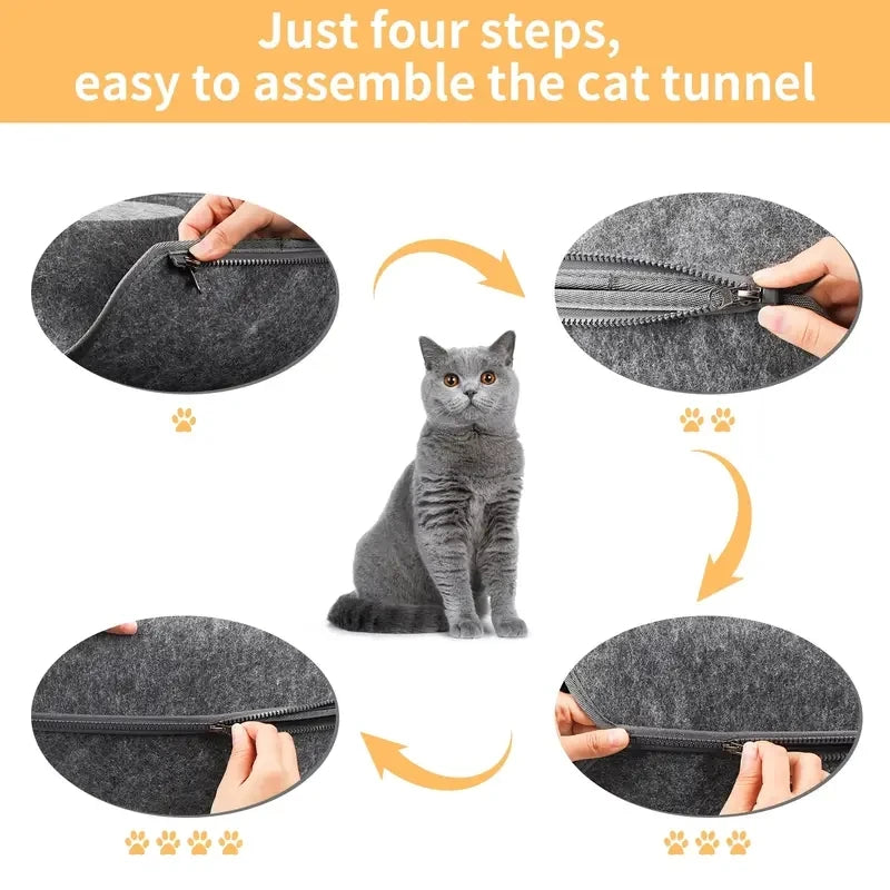 Cocon Douillet 2-en-1 pour Chat – Nid Confort et Cachette Ludique
