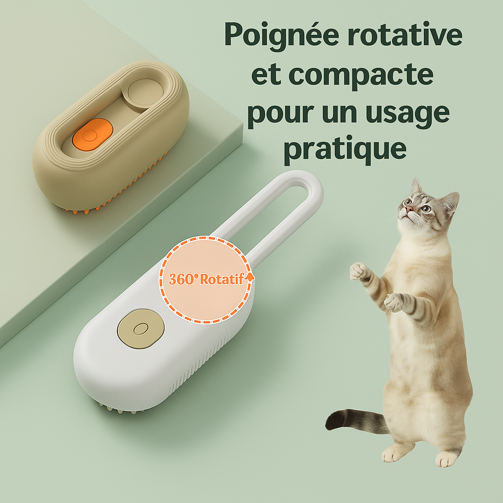 Brosse Chauffante Anti-Stress pour Chiens – Massage Relaxant & Réduction de l’Anxiété