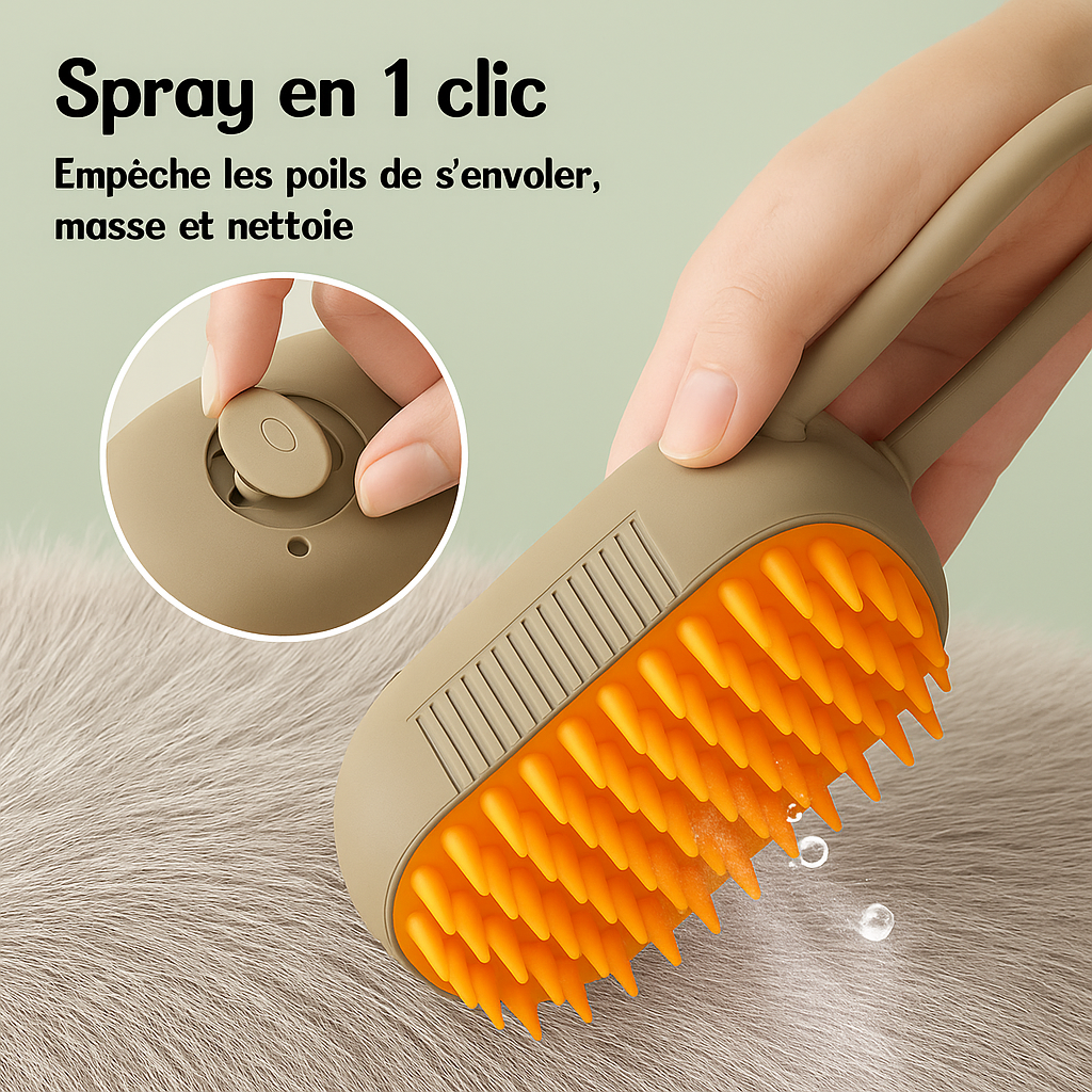 Brosse Chauffante Anti-Stress pour Chiens – Massage Relaxant & Réduction de l’Anxiété