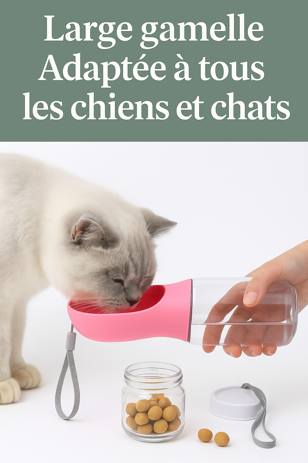 Gourde Premium 2-en-1 Anti-Stress pour Chiens & Chats – Hydratation & Repas Instantanés