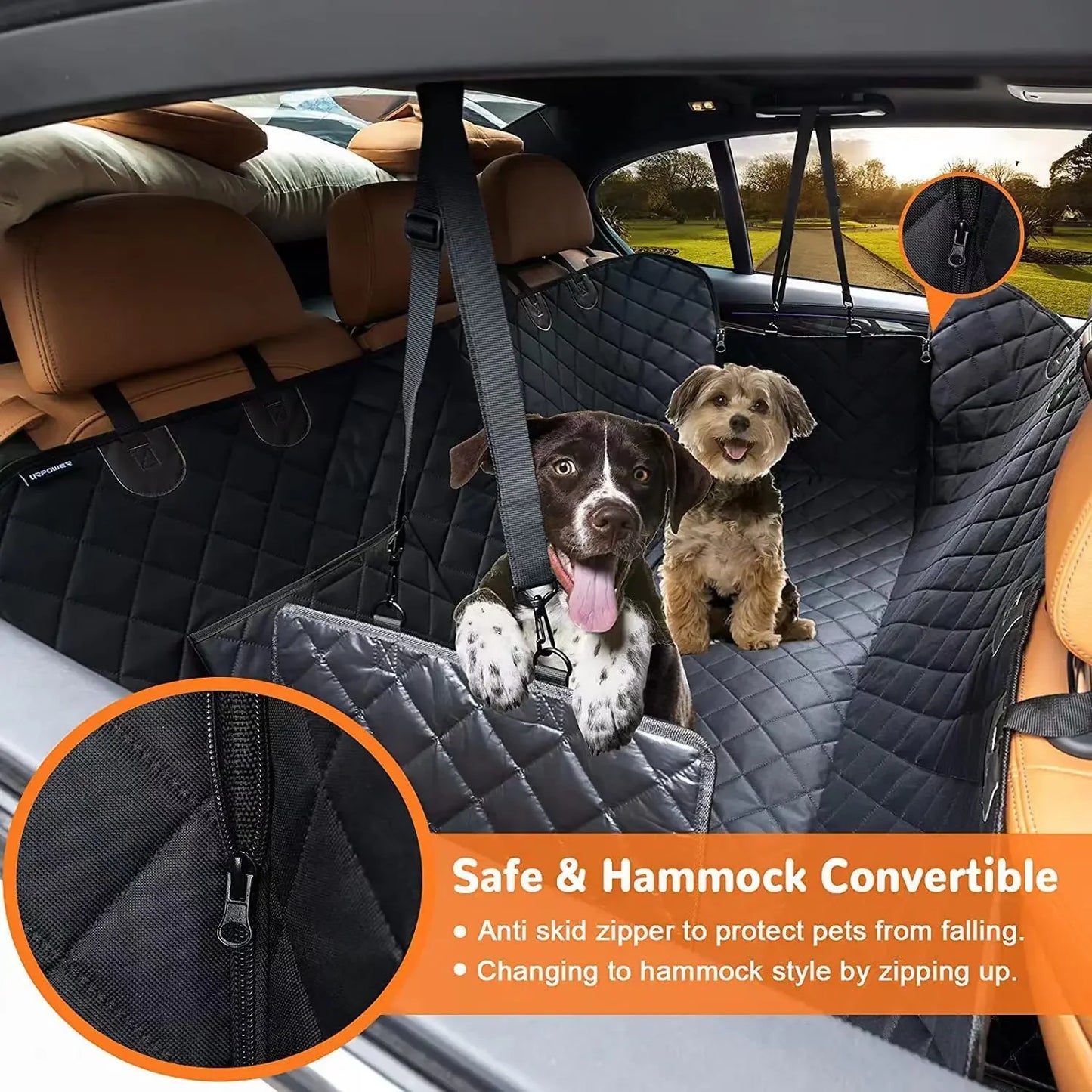 Housse de Voiture Premium pour Chien – Imperméable, Antidérapante & Confort Bien-Être