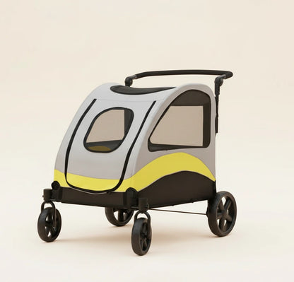 ZenRide™ DuoSafe – Poussette + Siège Auto 2-en-1 (Chien & Chat)