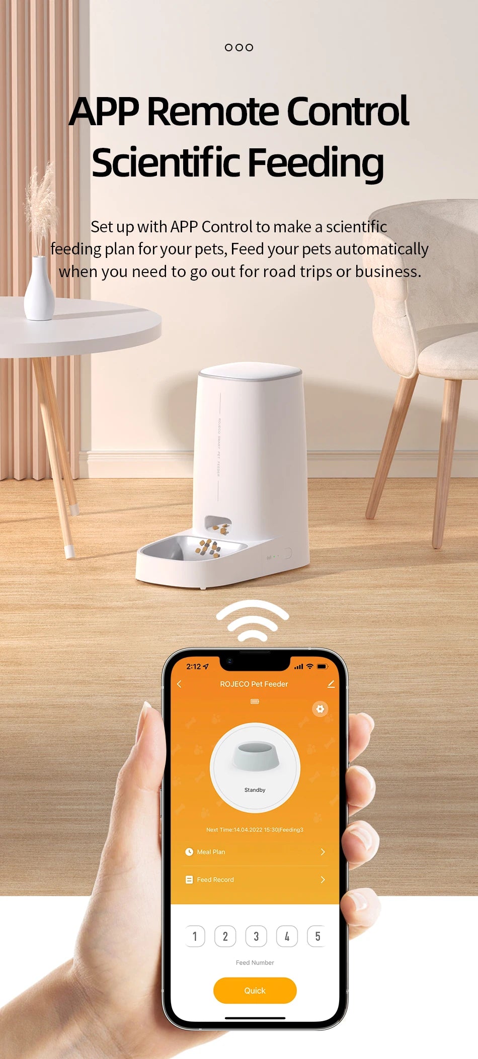 Distributeur Automatique de Croquettes Connecté – Contrôle via Application Mobile