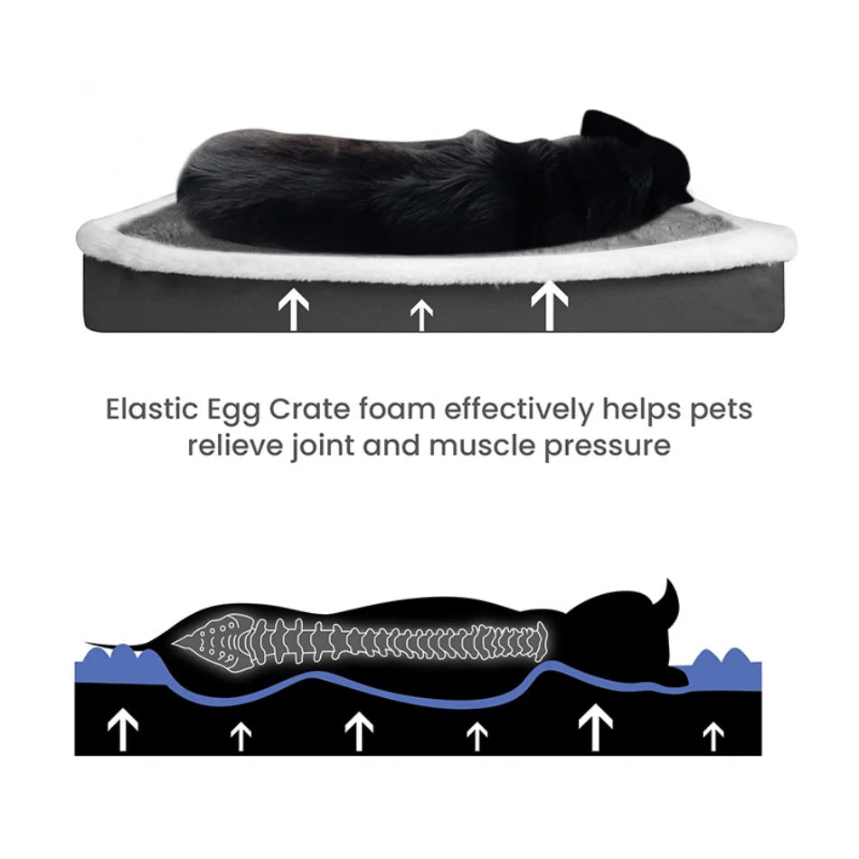 Coussin Orthopédique Ultra-Doux pour Chien – Anti-Stress, Moelleux et Lavable