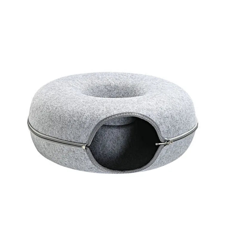 Cocon Douillet 2-en-1 pour Chat – Nid Confort et Cachette Ludique