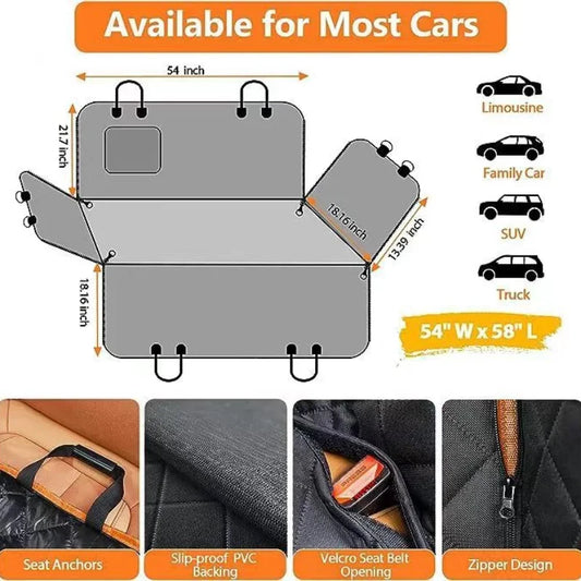 Housse de Voiture Premium pour Chien – Imperméable, Antidérapante & Confort Bien-Être