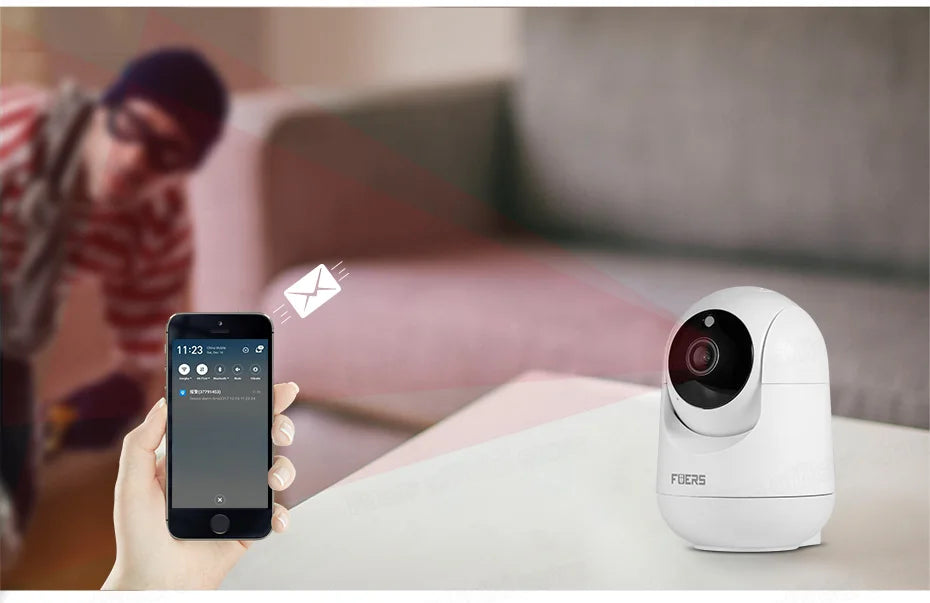 Caméra de Surveillance Intelligente 4K – 8MP UHD avec Suivi Automatique, Vision Nocturne & Effet Anti-Stress